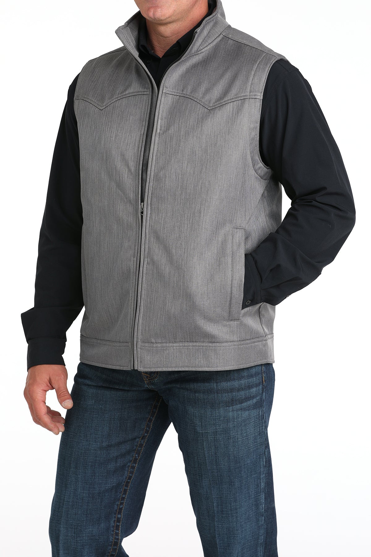 CINCH Men's Grey Bonded Vest