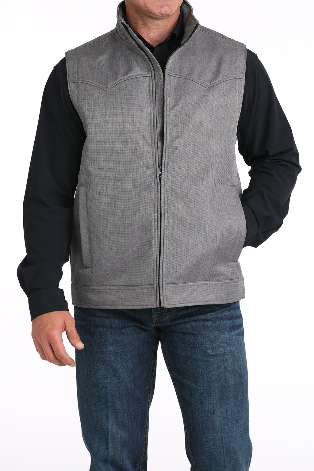CINCH Men's Grey Bonded Vest