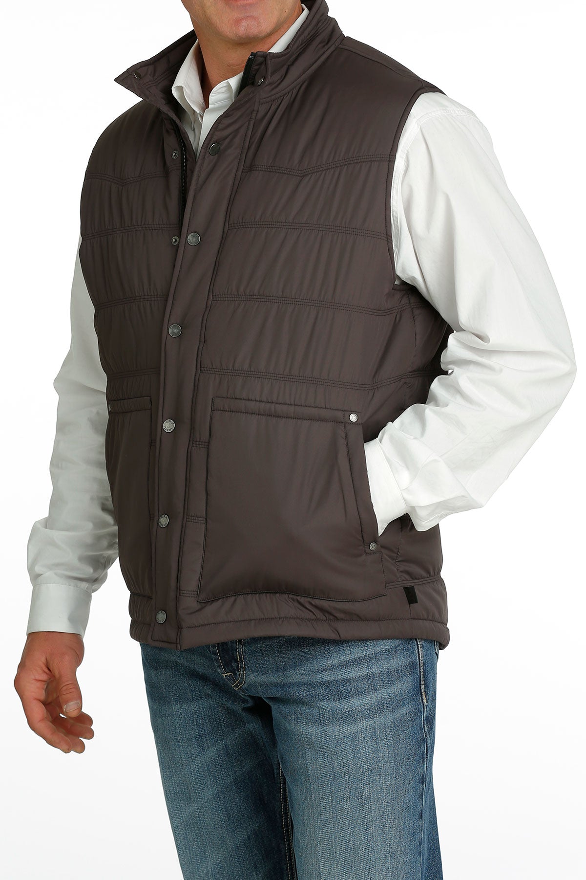 CINCH Men's Brown Quilted Vest