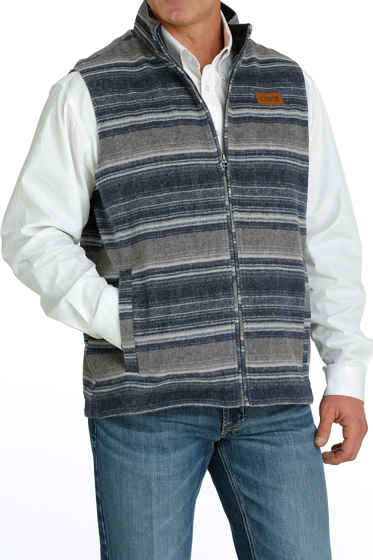 CINCH Men's Navy Wooly Vest