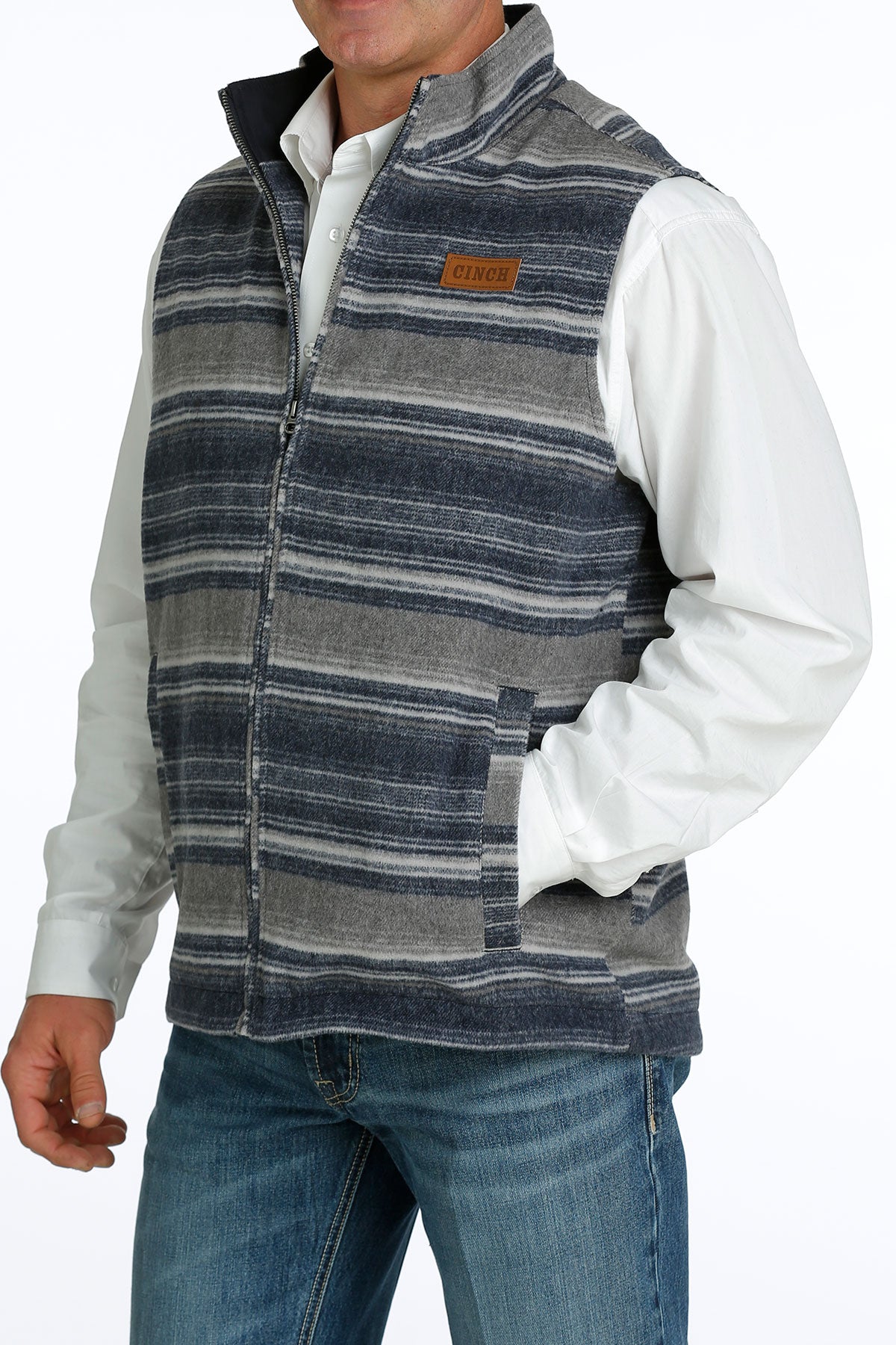 CINCH Men's Navy Wooly Vest