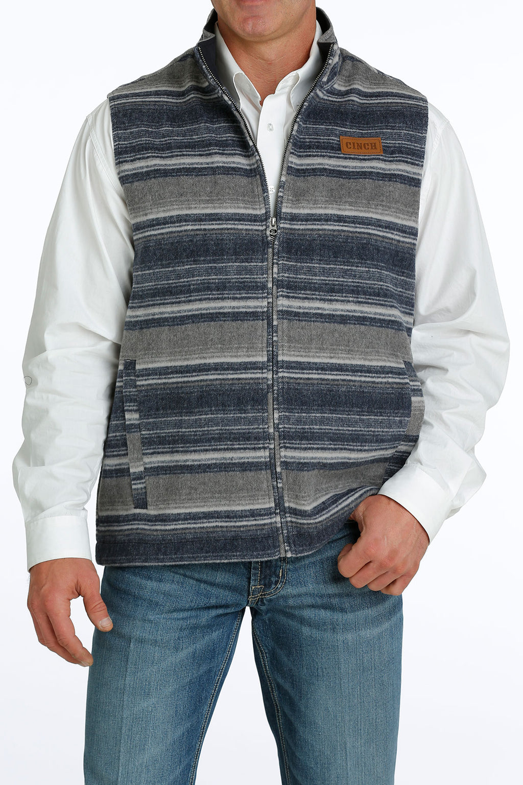 CINCH Men's Navy Wooly Vest