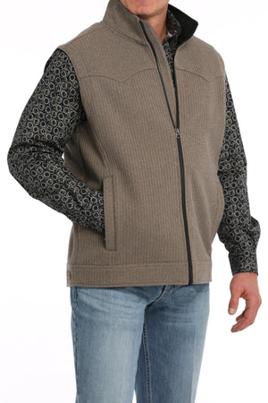 CINCH Men's Khaki Bonded Wooly Vest