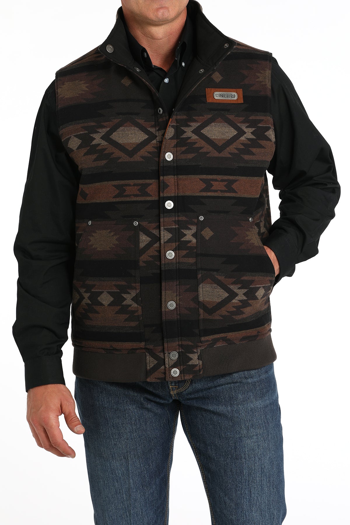 CINCH Men's Brown Reversible Vest