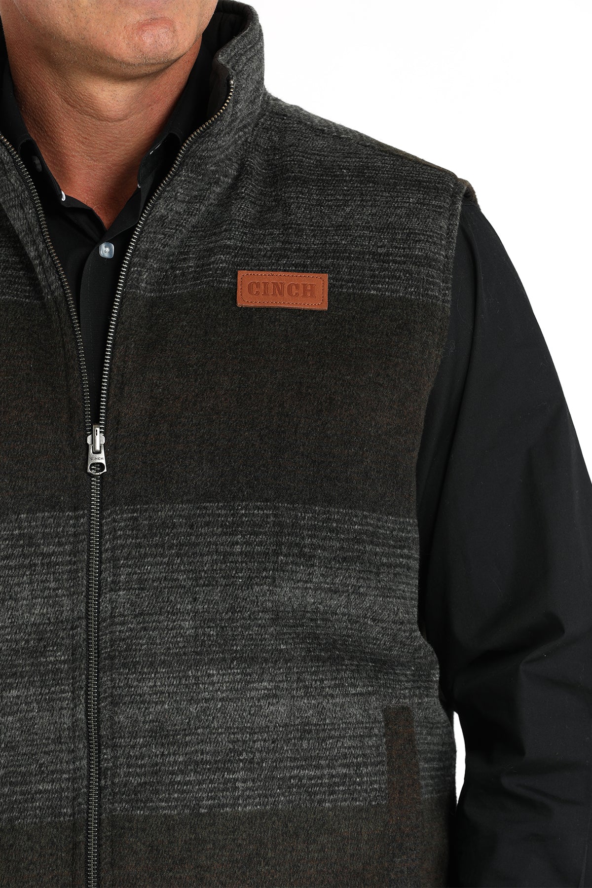 CINCH Men's Charcoal Reversible Quilted Vest