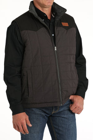 CINCH Men's Charcoal Reversible Quilted Vest