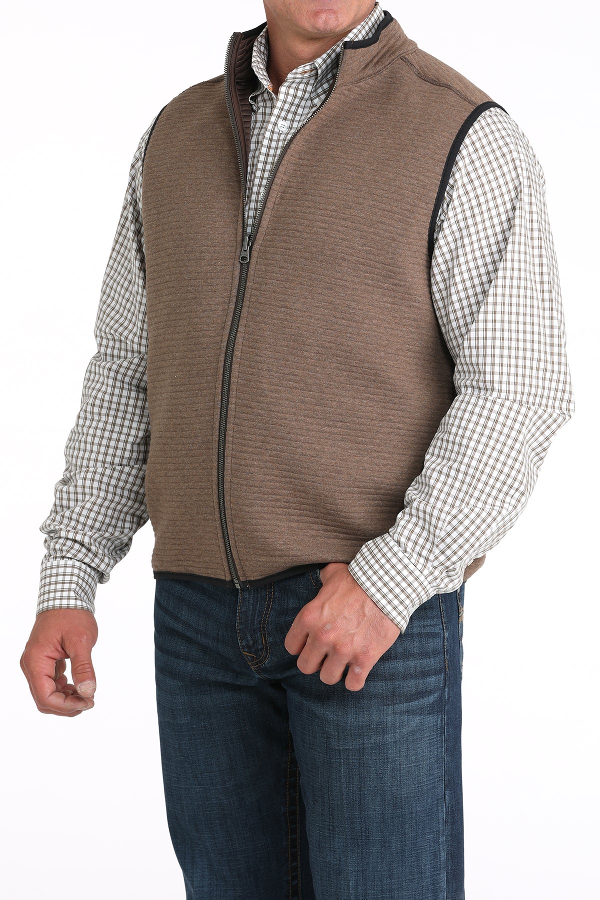 CINCH Men's Brown Reversible Vest