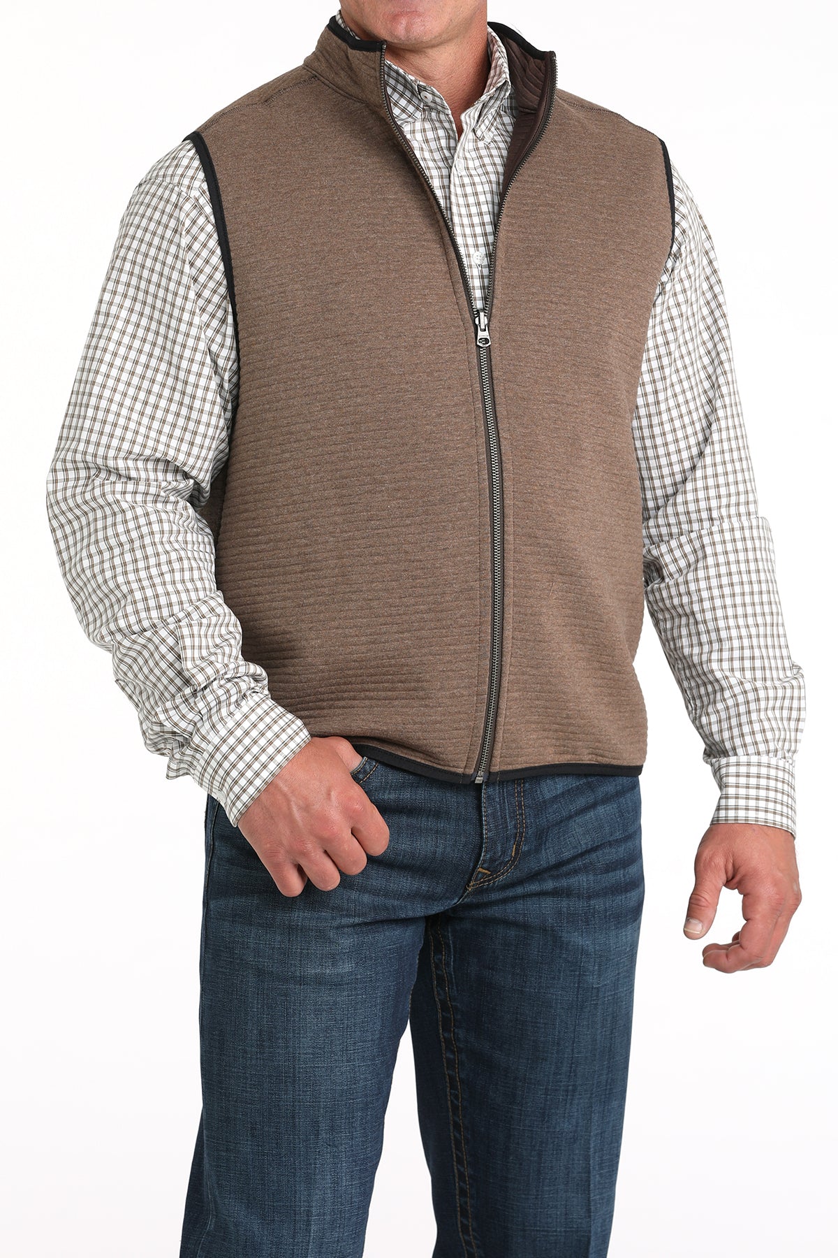 CINCH Men's Brown Reversible Vest