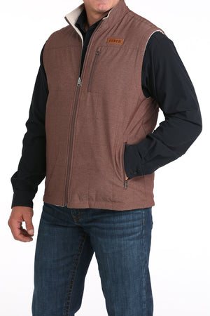 CINCH Men's Burgundy Reversible Vest