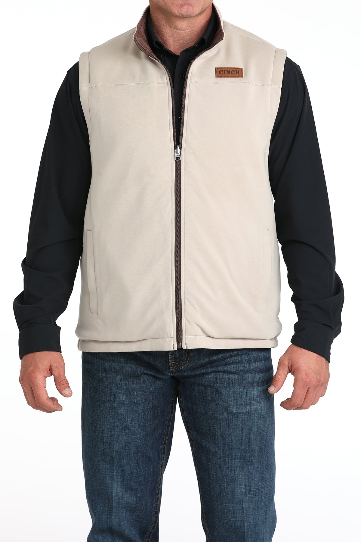 CINCH Men's Burgundy Reversible Vest