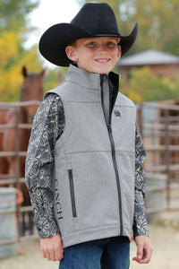 CINCH Boy's Grey Bonded Vest