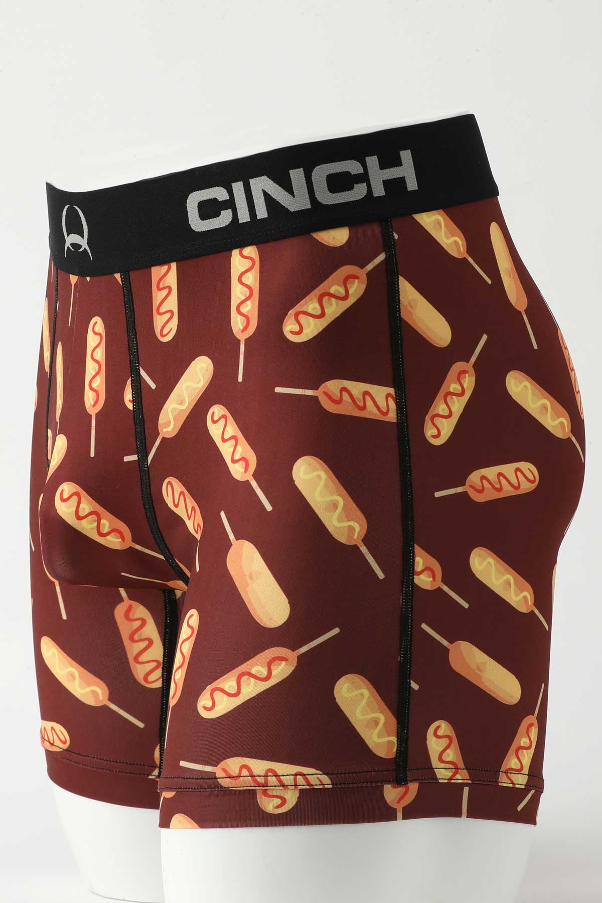 CINCH Men's 9" Burgundy Corn Dog Boxer Briefs