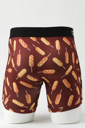CINCH Men's 9" Burgundy Corn Dog Boxer Briefs
