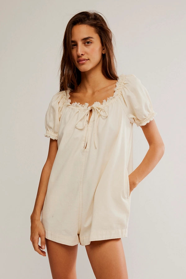 FREE PEOPLE We The Free Daisy Denim Babydoll Romper