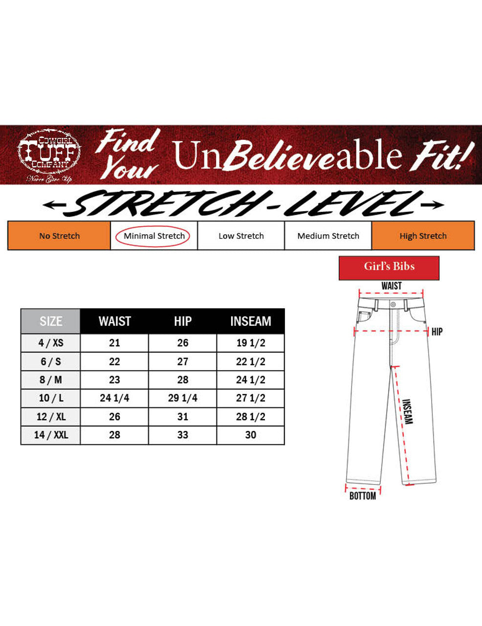 COWGIRL TUFF Girl's Edgy Bib Overall