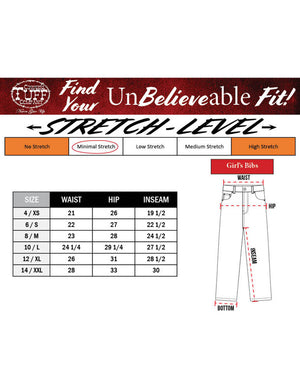 COWGIRL TUFF Girl's Edgy Bib Overall