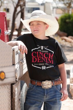 CINCH Boy's Denim Tee