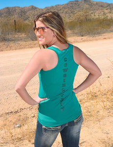 COWGIRL TUFF Women's Pine Breathe Instant Cooling UPF Racerback Tank