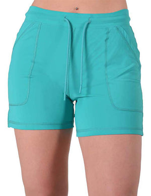 COWGIRL TUFF Ladies Turquoise Breathe Instant Cooling UPF Shorts