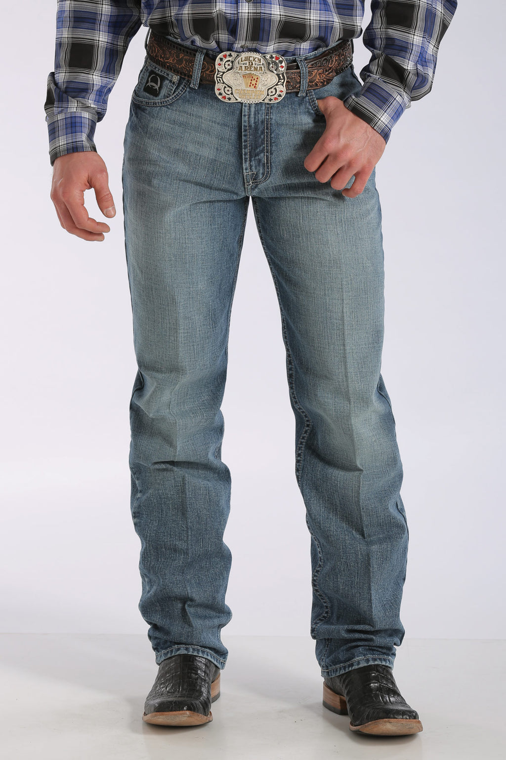 CINCH Men's Loose Fit Black Label 2.0 Jean - Medium Stonewash