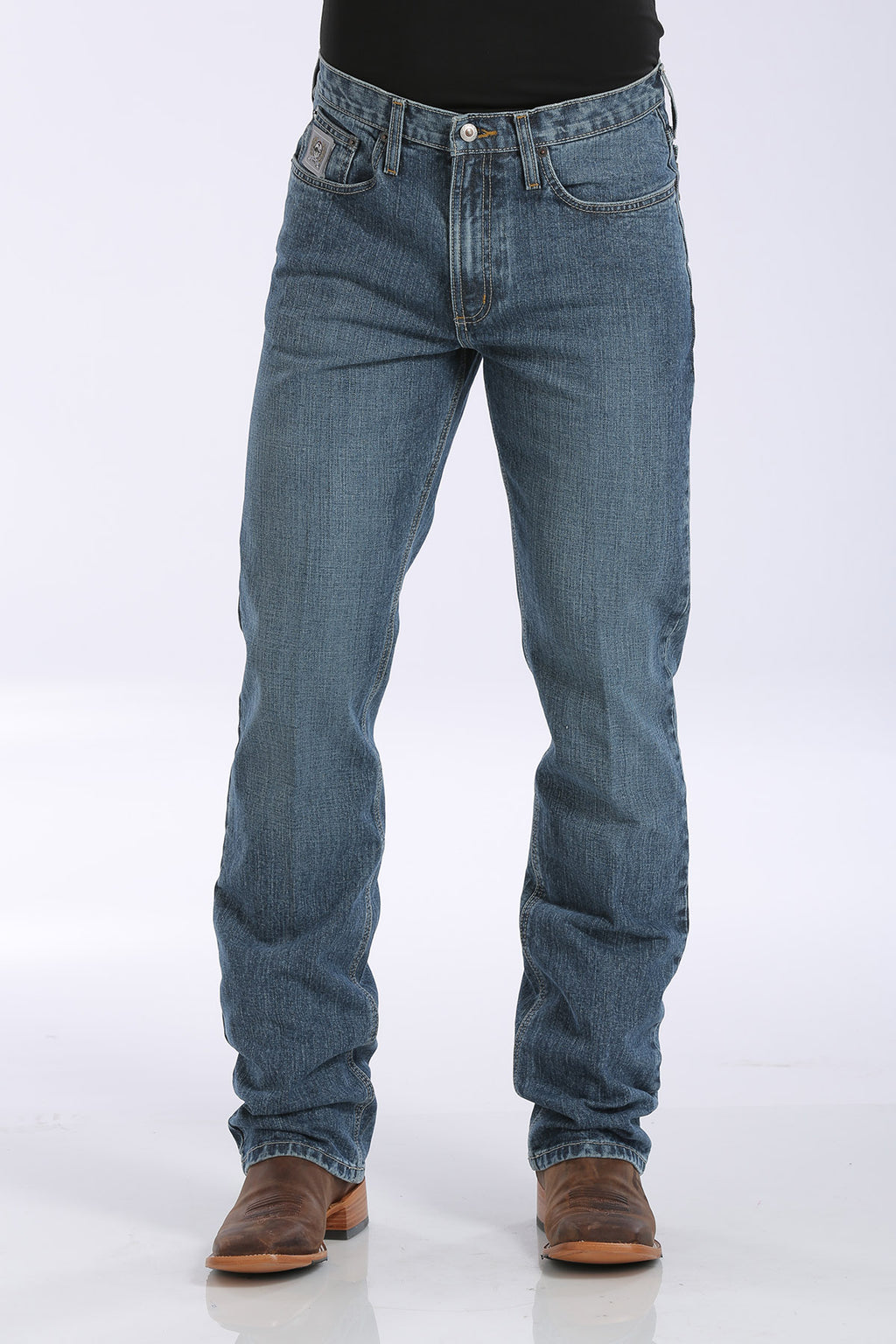 CINCH Men's Slim Fit Silver Label Jean - Medium Stonewash