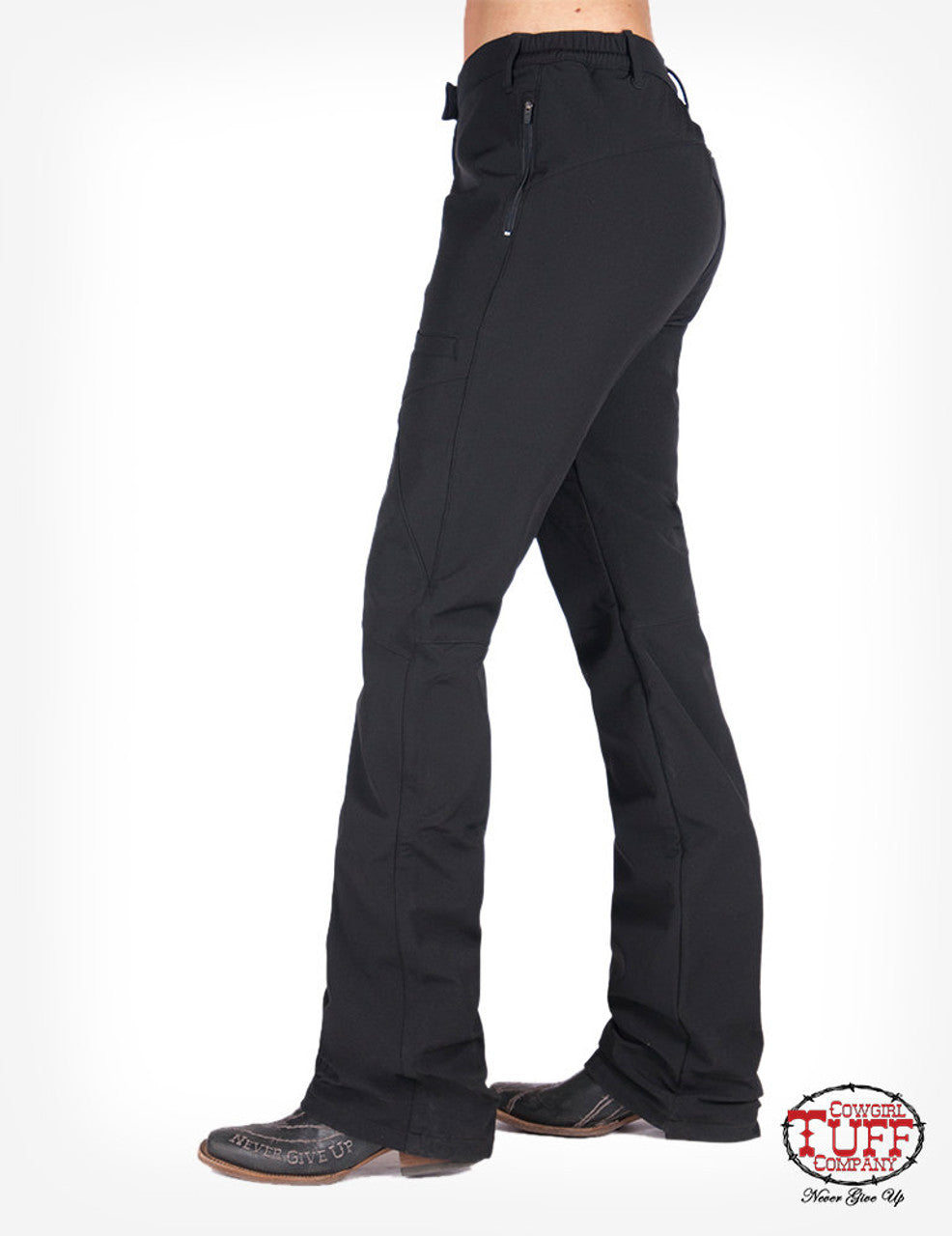 COWGIRL TUFF Women's Black Work Hard Play Hard Winter Pants