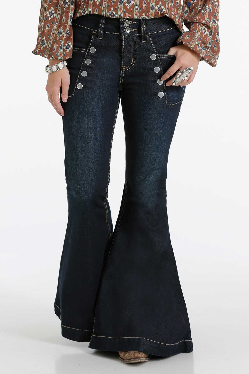 CRUEL GIRL Women's Hannah Far-Out Flare Jeans