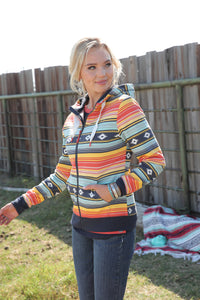 CRUEL GIRL Women's Aztec Hoodie