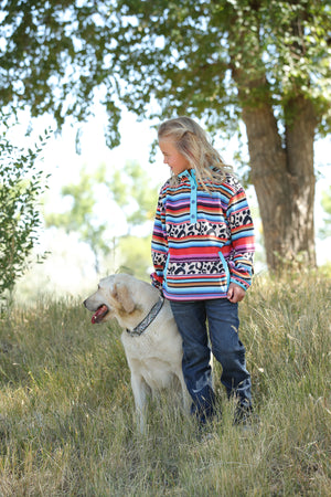 CRUEL GIRL Girl's Leopard Fleece Pullover