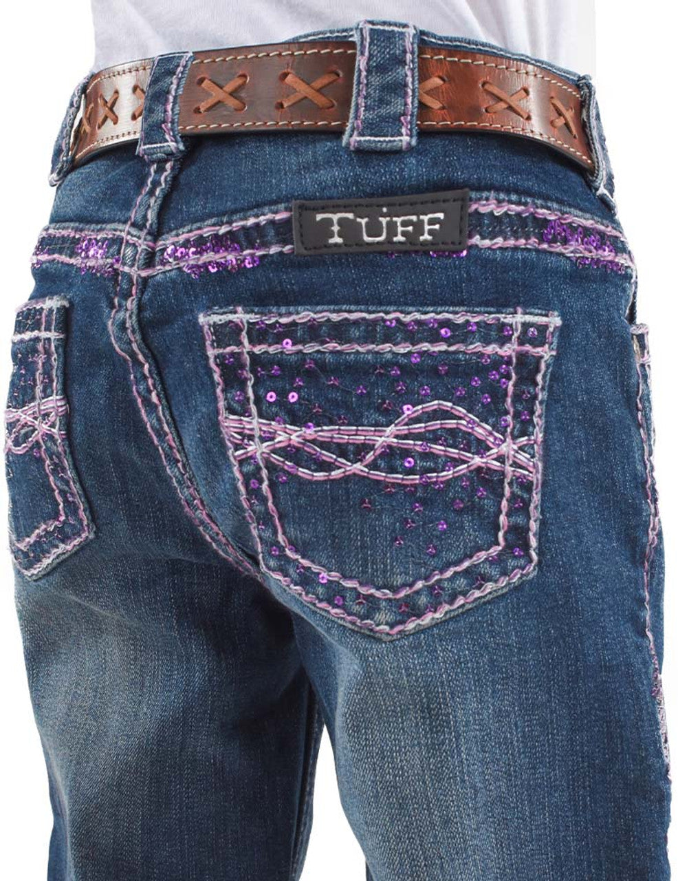 COWGIRL TUFF Girl's Pink Sparkle Jeans