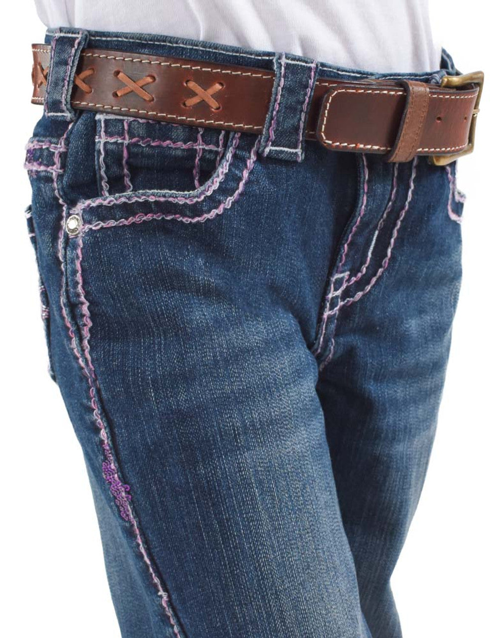 COWGIRL TUFF Girl's Pink Sparkle Jeans