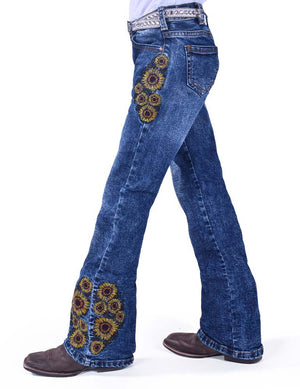 COWGIRL TUFF Girl's Sunflower Trousers