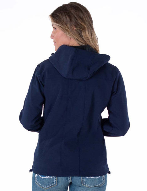 COWGIRL TUFF Stretch Microfiber Jacket with Embroidered Logo (Navy)