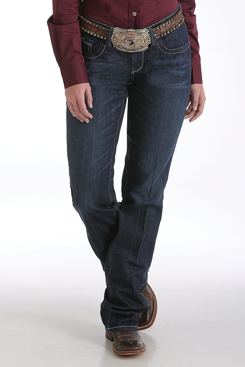 CINCH Women's Ada Relaxed Fit Dark Stonewash