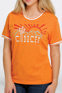 CINCH Women's Orange Cactus Tee