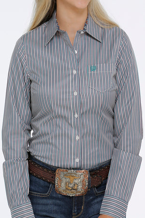 CINCH Women's TENCEL Pinstripe Button-Down Western Shirt