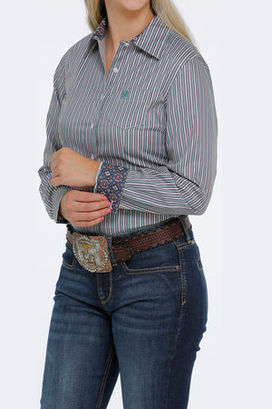 CINCH Women's TENCEL Pinstripe Button-Down Western Shirt