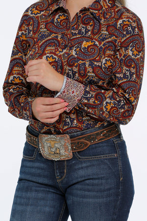 CINCH Women's Paisley Button-Down Western Shirt