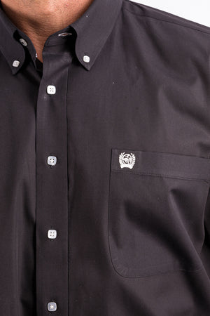 CINCH Men's Solid Black Button-Down Western Shirt