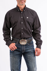 CINCH Men's Solid Black Button-Down Western Shirt