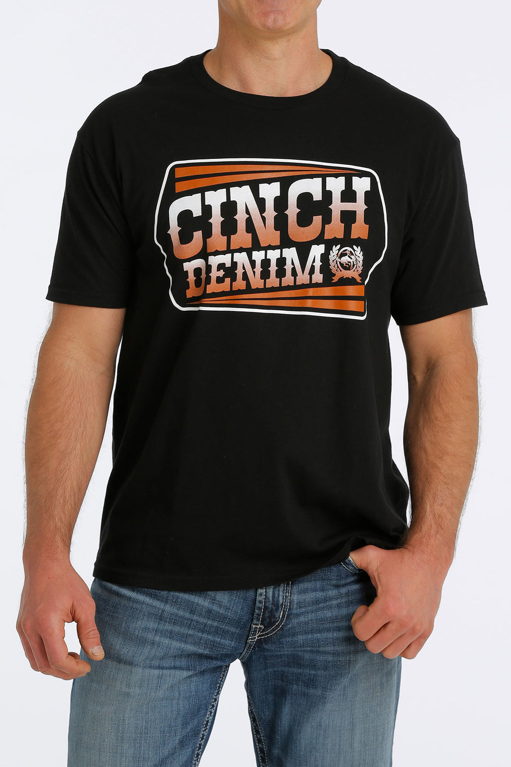 CINCH Men's Black Crew Neck Tee