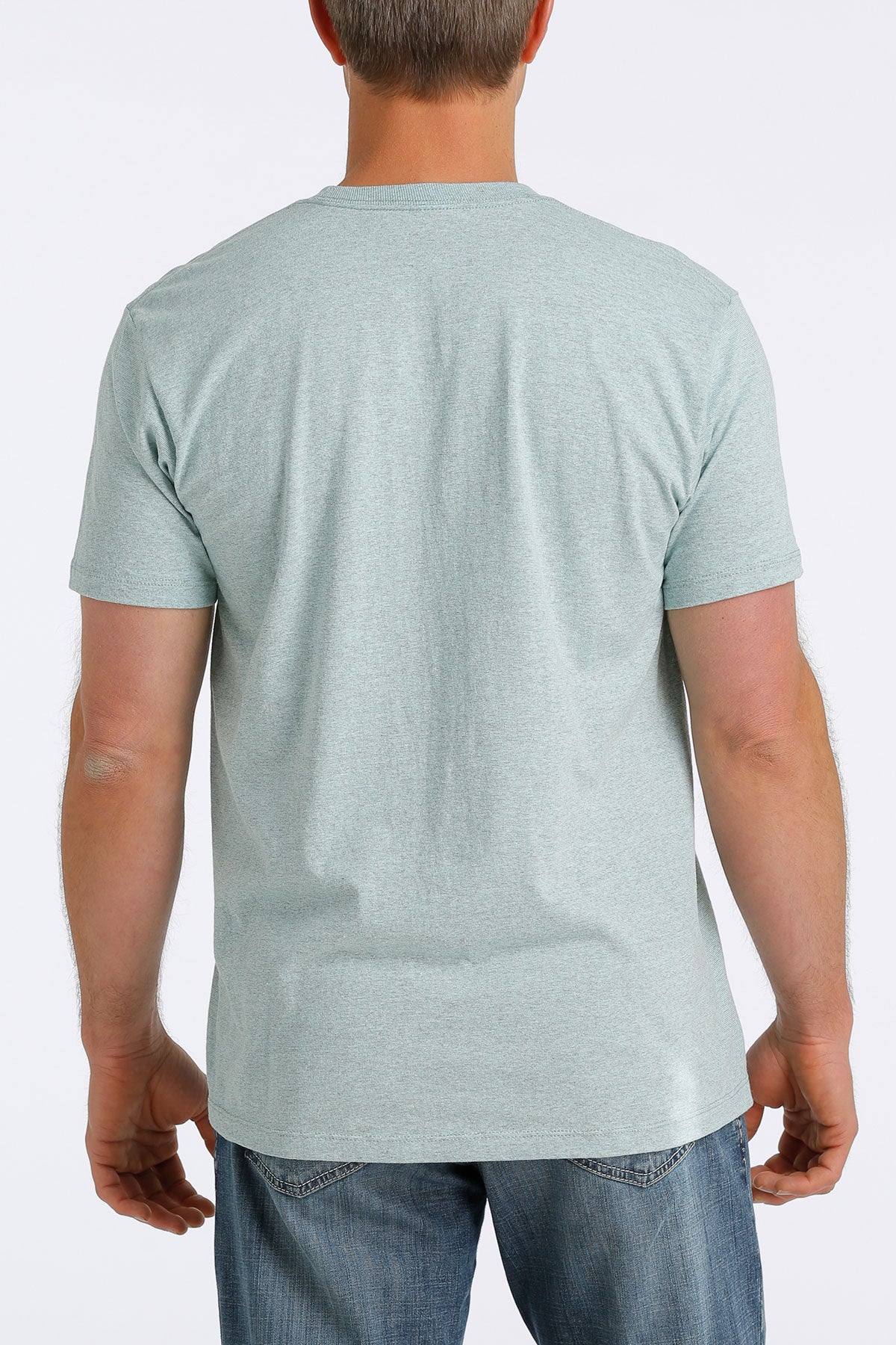 CINCH Men's Turquoise Crew Neck Tee