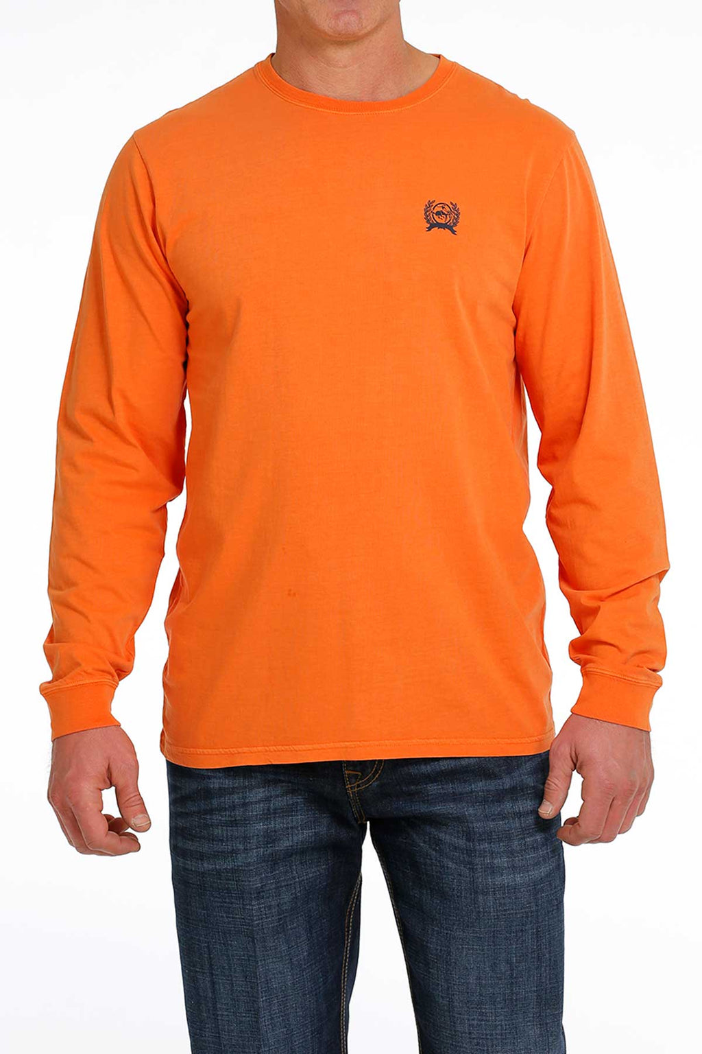 CINCH Men's Orange Premium Long Sleeve Tee