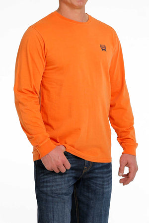 CINCH Men's Orange Premium Long Sleeve Tee