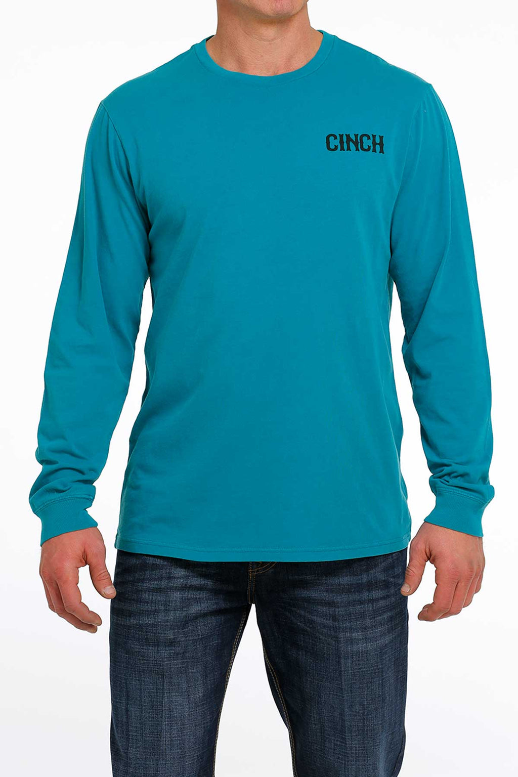 CINCH Men's Teal Long Sleeve Tee