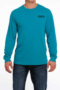 CINCH Men's Teal Long Sleeve Tee