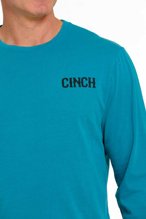 CINCH Men's Teal Long Sleeve Tee