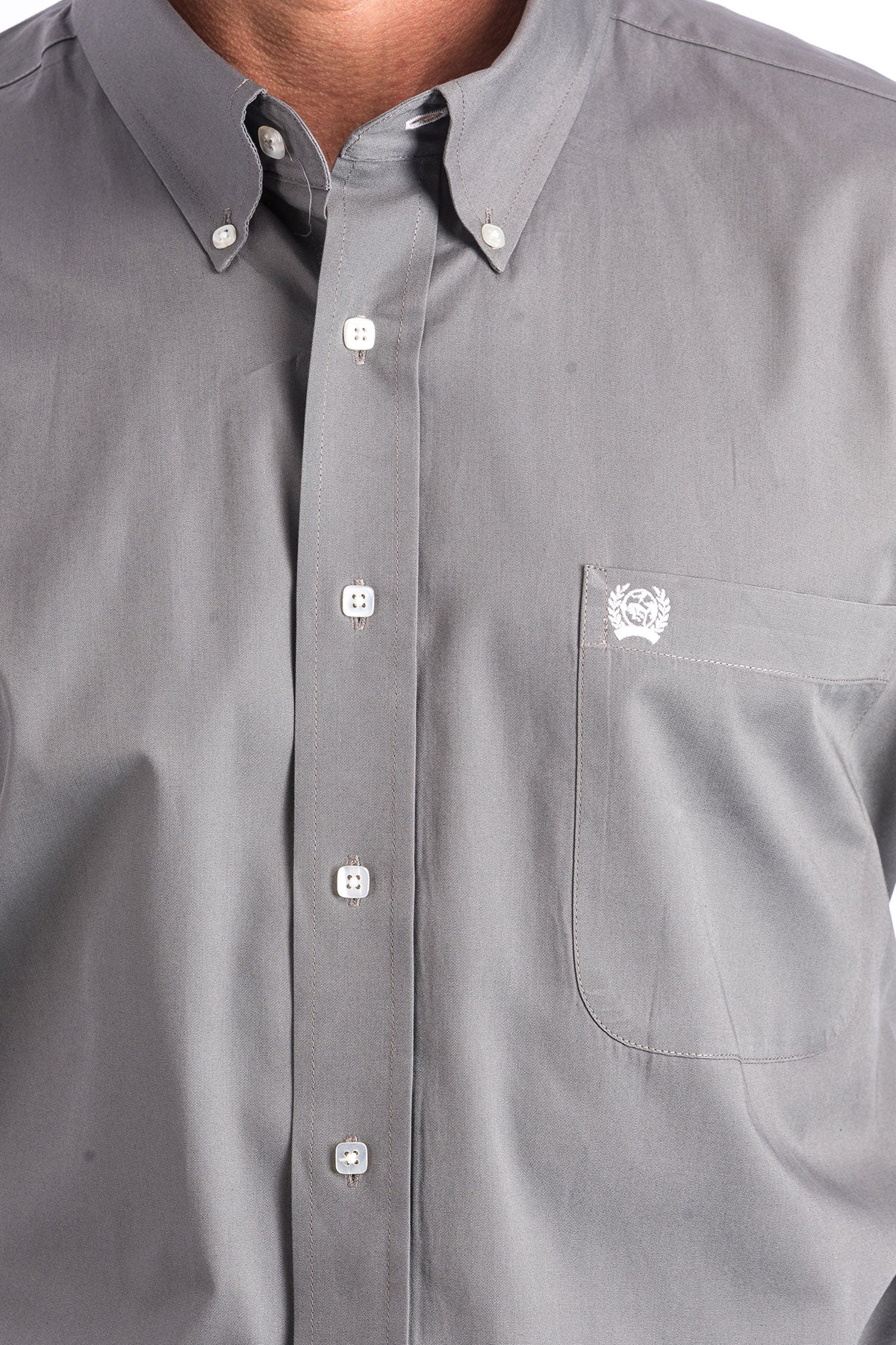 CINCH Men's Solid Gray Button-Down Western Shirt