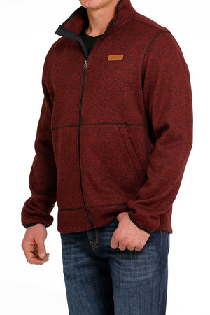 Cinch Men's Burgundy Sweater Jacket