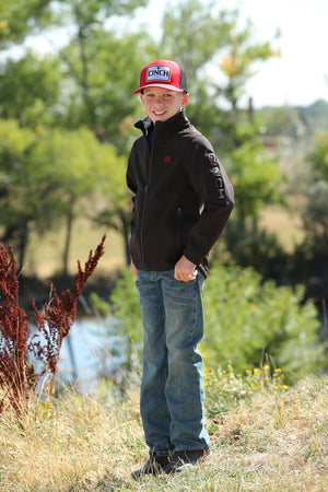 CINCH Boy's "Match Dad" Bonded Brown Jacket